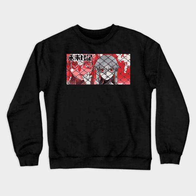 Yuno Gasai - 8bit Style Crewneck Sweatshirt by Fuzzylots